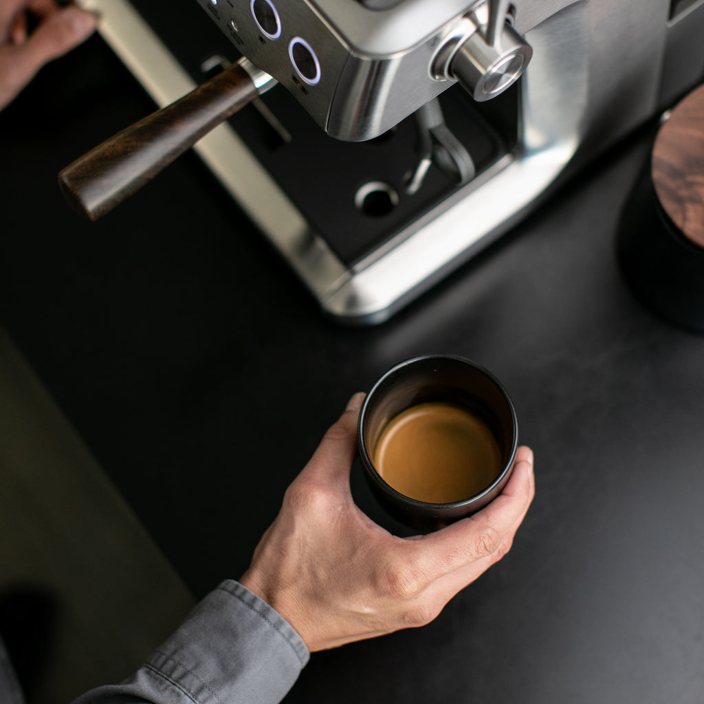 Black, Lenny mug, ceramic latte mug