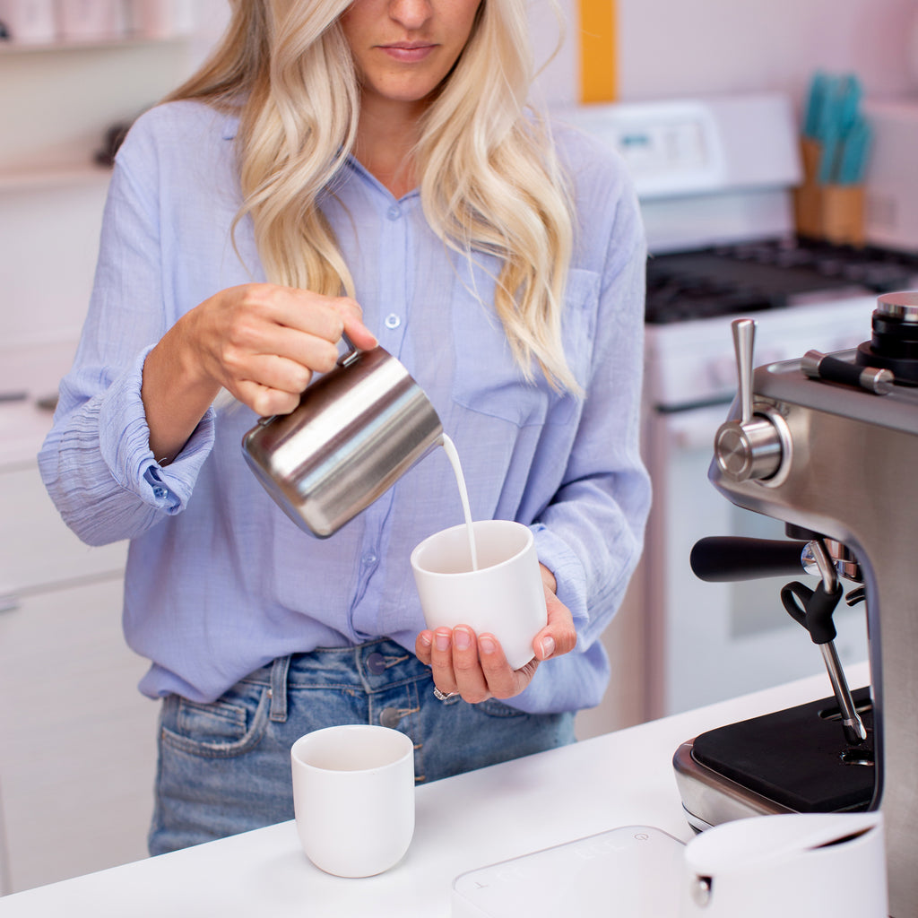 White, Lenny mug, ceramic latte mug