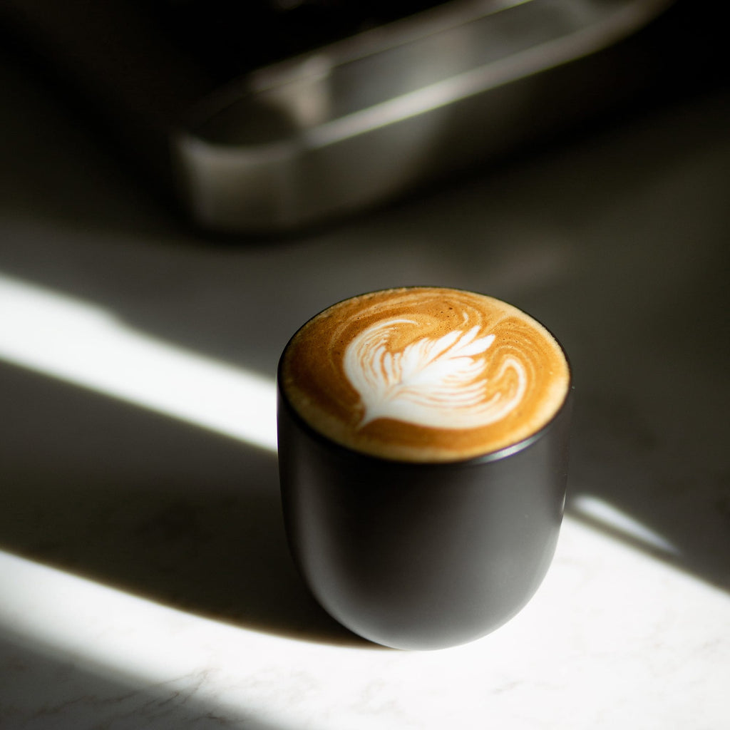 Black, Lenny mug, ceramic latte mug