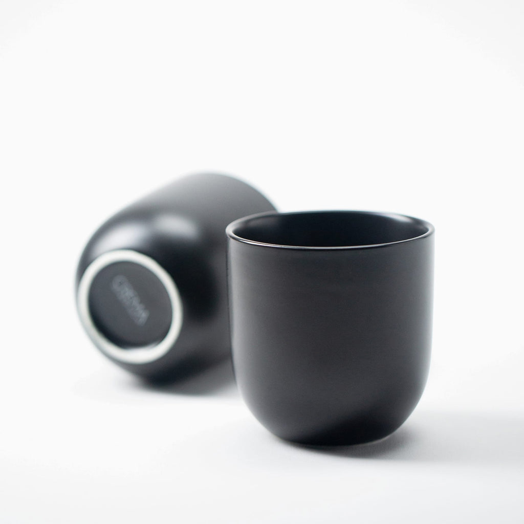 Black, Lenny mug, ceramic latte mug