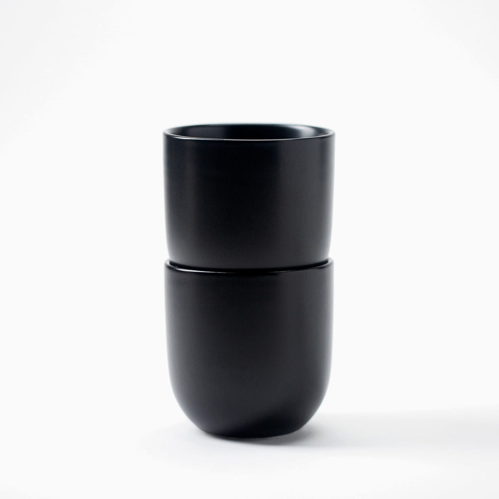Black, Lenny mug, ceramic latte mug
