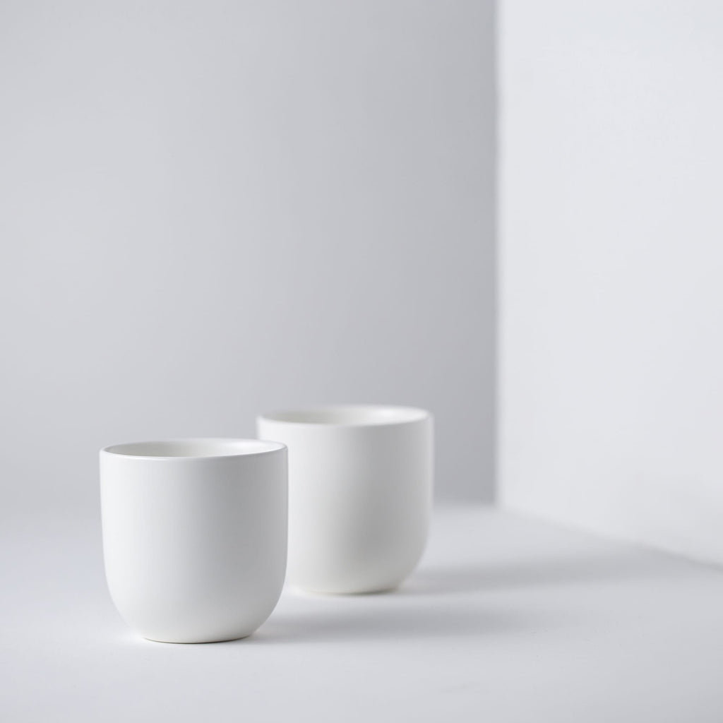 White, Lenny mug, ceramic latte mug
