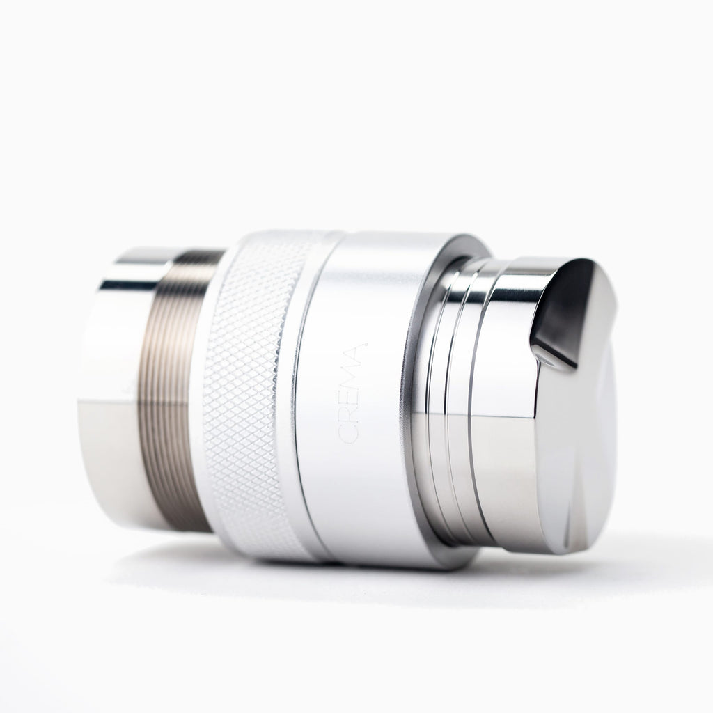 Silver, flair tamper, crema coffee products