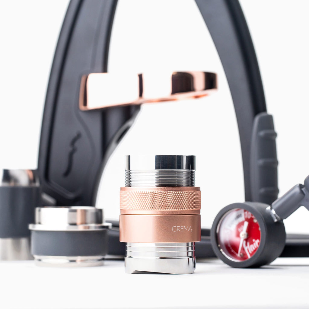 Rose Gold, flair tamper, crema coffee products