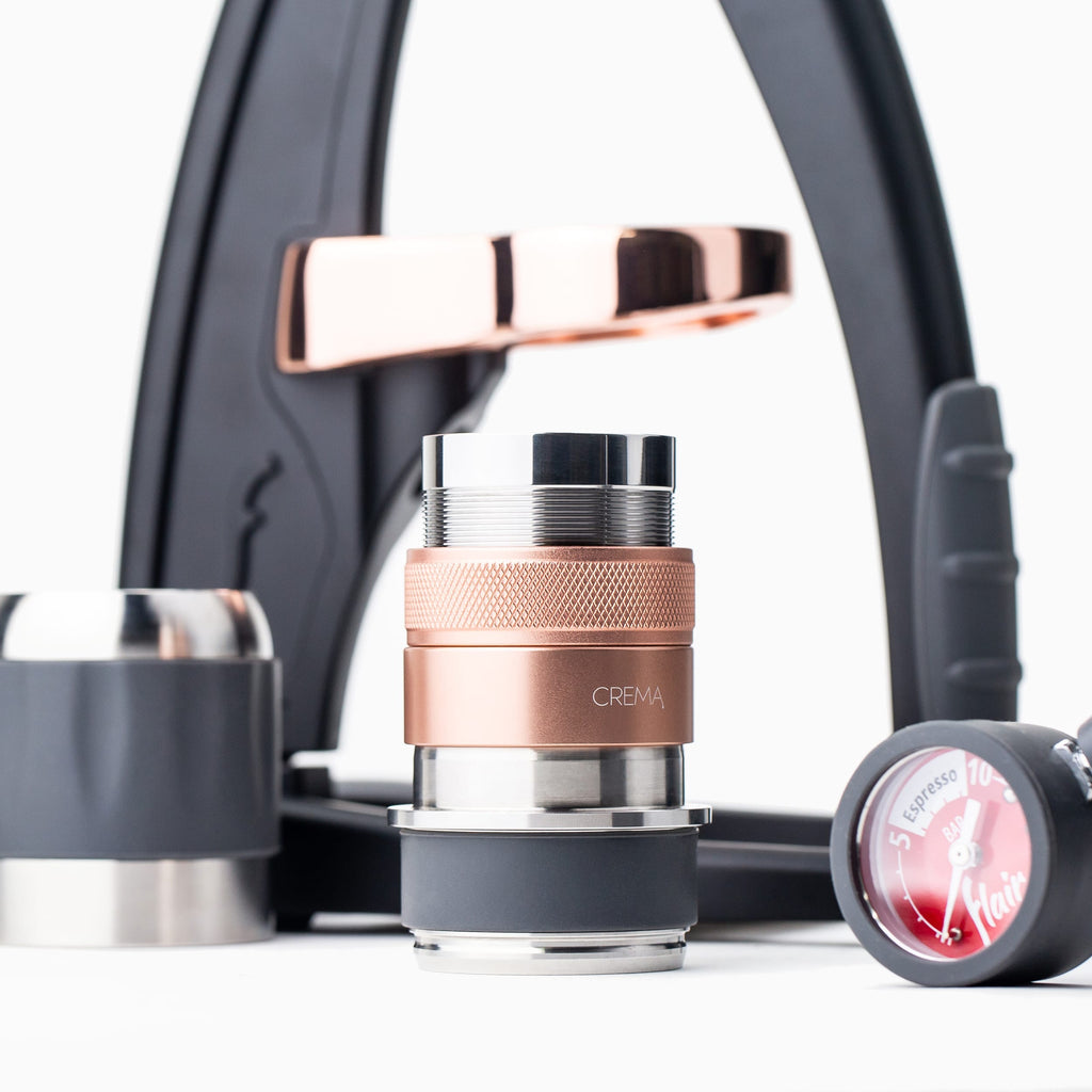 Rose Gold, flair tamper, crema coffee products
