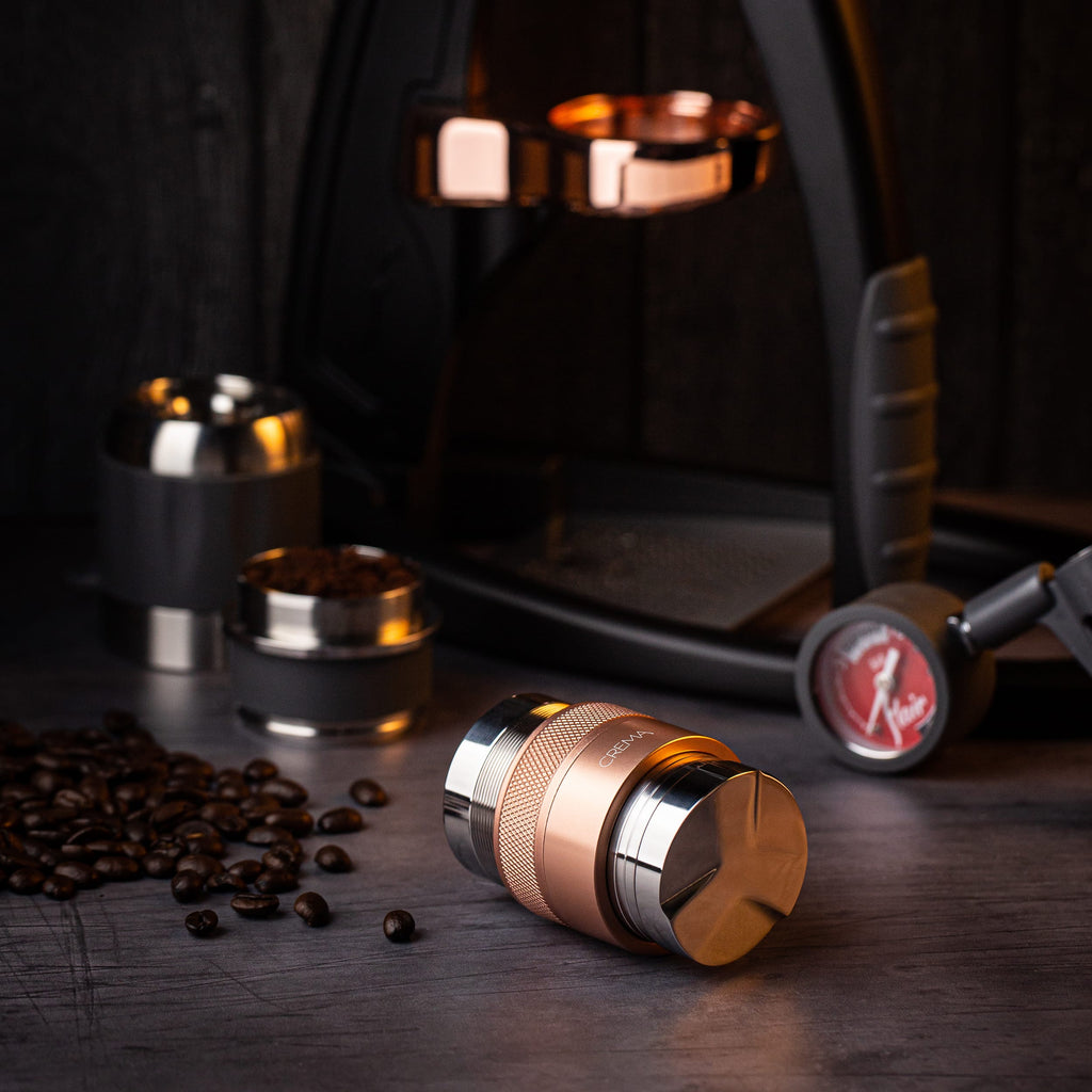 Rose Gold, flair tamper, crema coffee products