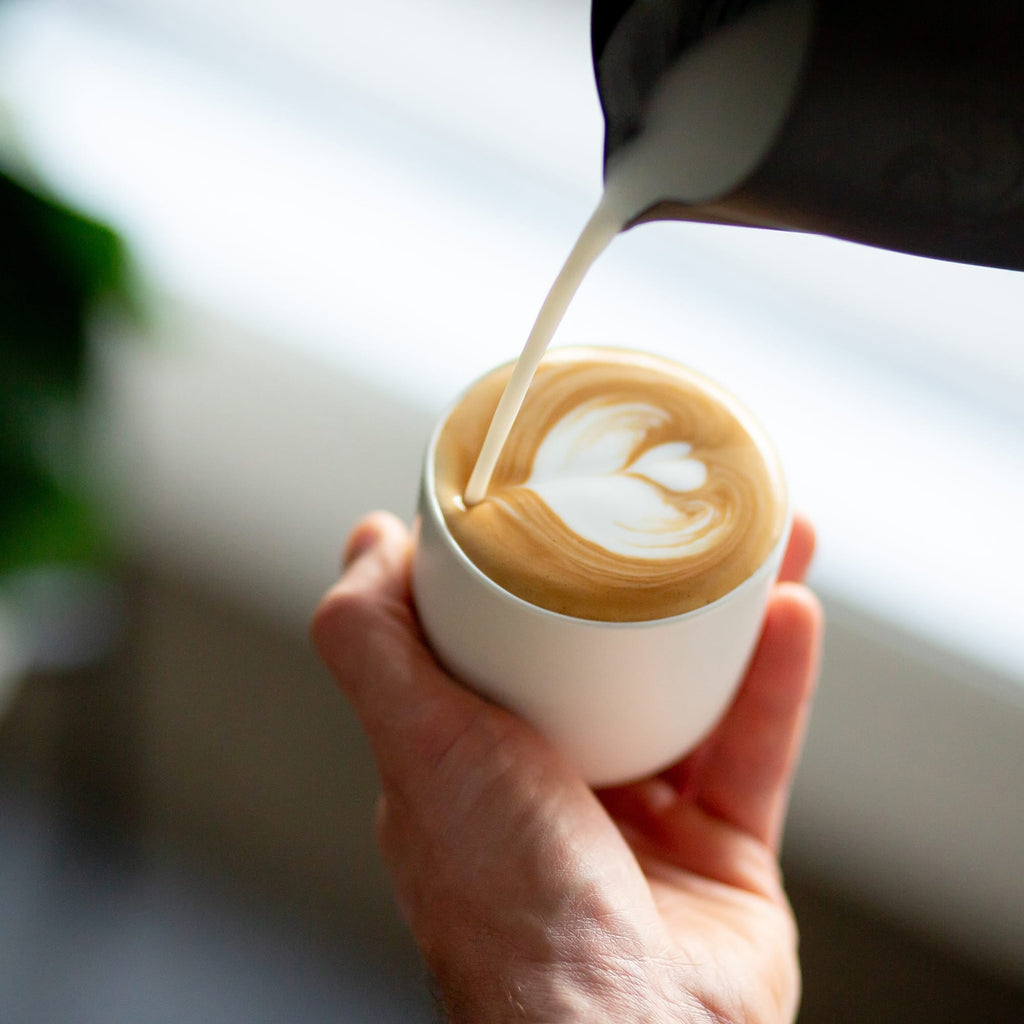 White, Lenny mug, ceramic latte mug